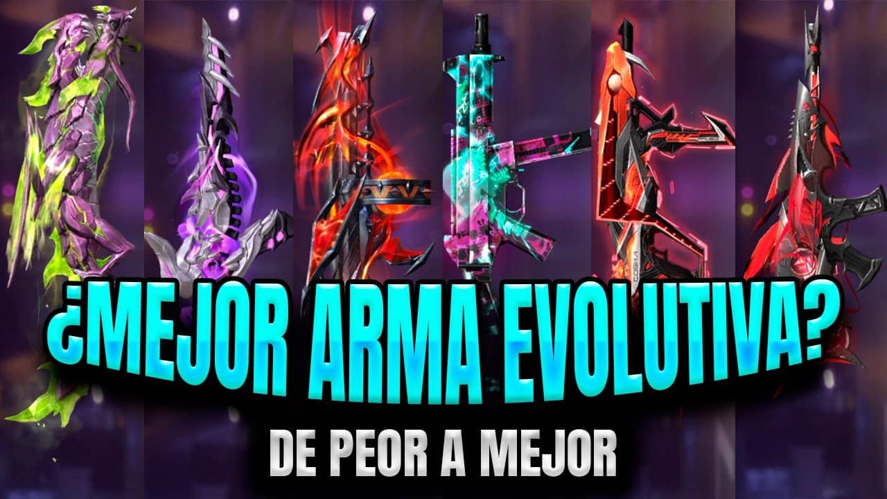 descubre cuales son las mejores armas evolutivas en free fire